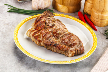 Grilled pork sirloin for dinner