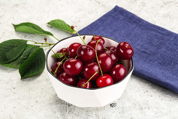 Ripe sweet and juicy cherry