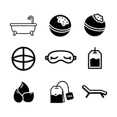 Bath and Relaxation Icon Set
