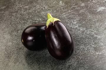 Raw ripe organic eggplant vegetable