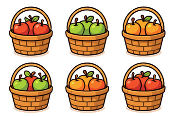 Floral cross design for religious celebration and decoration. Set of 6 vector illustration