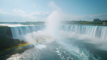 Fototapeta premium Falls roaring waterfalls mist rising