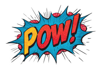 Dynamic POW! Comic Book Explosion Effect for Superhero Action and Dynamic Scenes