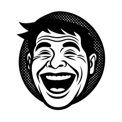 funny meme face retro comic pop art style vector illustration