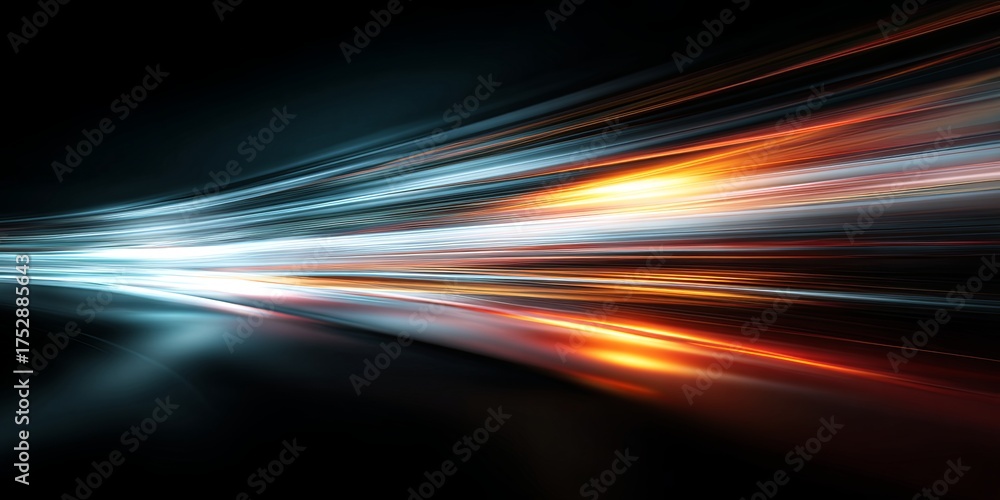 Wall mural abstract digital background with light motion blurs and vivid colors representing technology and dat