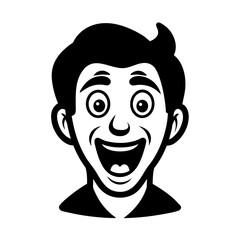 cartoon face of a man