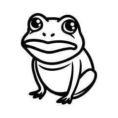 cartoon frog vector illustration