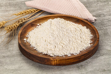 Wheat flour for cooking in the bowl