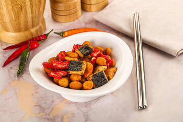 Japanese snack - Chili mame arare cracker