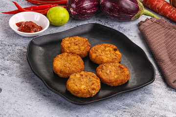 Fried potato crispy golden hash brown