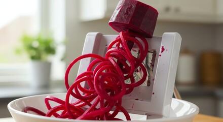 Beet Spirals Healthy Eating Kitchen Preparation Fresh Produce Vegan