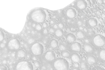 clean soap blubbles texture isolated on white or transparent png