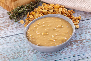 Peanut butter spread with nuts