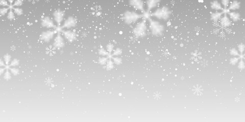 PNG Falling Snowflakes Overlay, Realistic Snowfall Effect on Transparent Background