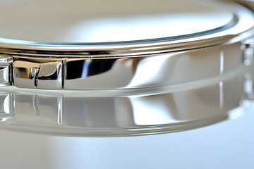 Close-up of a Shiny Watch: Reflective Surfaces and Elegant Desig