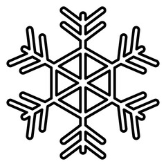 Fototapeta premium snowflake line icon