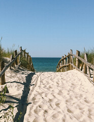 sand dunes on the beach, Baltic sea landscape