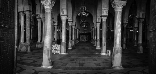 Interior of Kairouan Grand Mosque