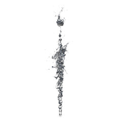 Splash isolated transparent background 3d rendering
