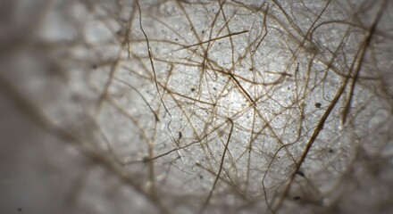 Obraz premium Microscopic View of Neural Network Fibers in Brain Tissue in Natural Light