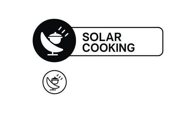 Black silhouette flat icon and outline icon style. 1x2 grid. two minimal vector icon style. Modern eco industrial label design. Circular black icon on the left with simple flat pictogram of