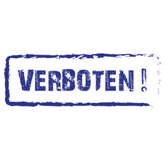 Stempel rot Verboten vector icon