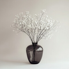 Elegant vase with delicate white branches.