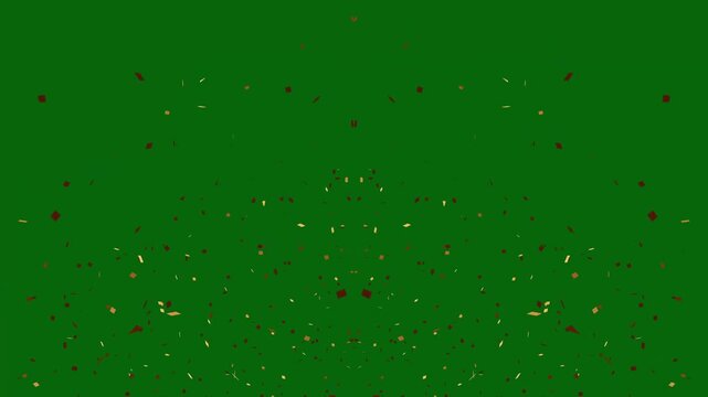 Double burst of colorful confetti paper on transparent background. Alpha channel included. 4k Colorful fireworks confetti explodes on white background, animation of the explosion and fall of confetti  - Powered by Adobe