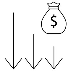 Salary Decrease Icon, Understanding Salary Decrease, Managing Financial Adjustments Wisely, Overcoming Challenges of Pay Reduction, Adapting to Economic Changes with Resilience
