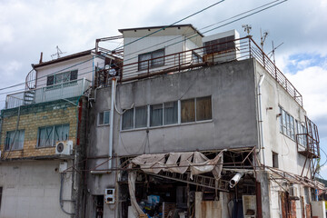 日本の広島県福山市の鞆の浦の古くてとても美しい建物と町並み