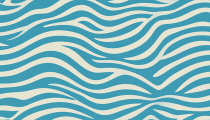 Minimalist Zebra Stripe Pattern　Abstract Wavy Stripes in Soft Tone-on-Tone Colors, Elegant Seamless Animal Print Background