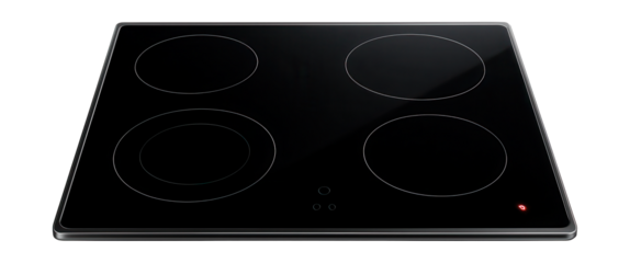 Glass-ceramic cooktop featuring a residual heat indicator for safe family cooking.