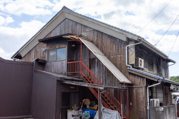 日本の広島県福山市の鞆の浦の古くてとても美しい建物と町並み