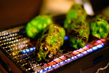 ピーマンの丸焼き