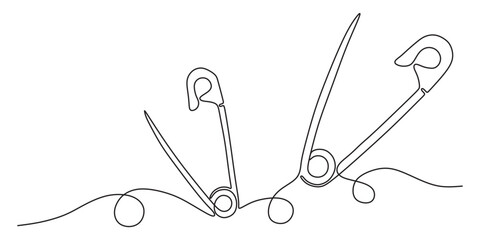 continuous line of pins