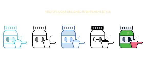 Whey icon set multiple style collection