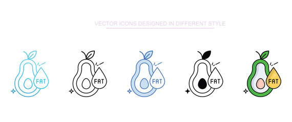 Fats icon set multiple style collection