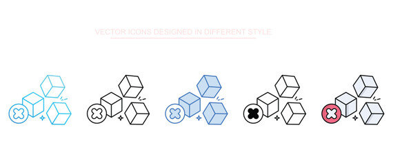No Sugar icon set multiple style collection 