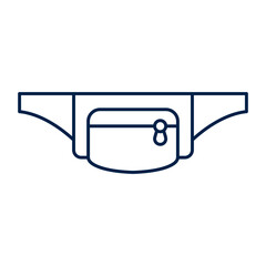 Waist bag vector illustration icon