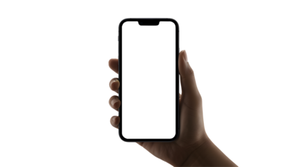 Elegant hand holding modern smartphone, showcasing mobile technology