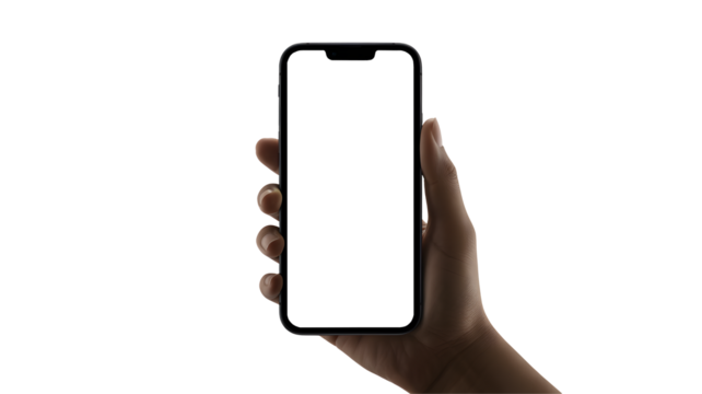 Elegant hand holding modern smartphone, showcasing mobile technology