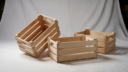 Rustic wooden crates offer stylish storage solutions for home decor organization and creative displays in farmhouse kitchens or trendy retail spaces