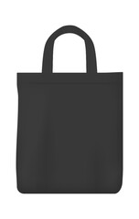 Realistic Black Eco Tote Bag Mockup for Branding, Product Presentation, and Print Design in Black and White