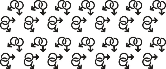 male and female symbols . Gender symbol. Female and male icon