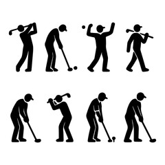 Golf Player Icons Pack