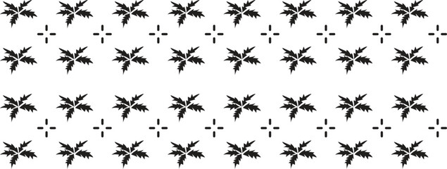 Lush Cannabis Plant Silhouette with Detailed Leaves for Botanical Decor