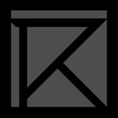 letter R logo with abstract background