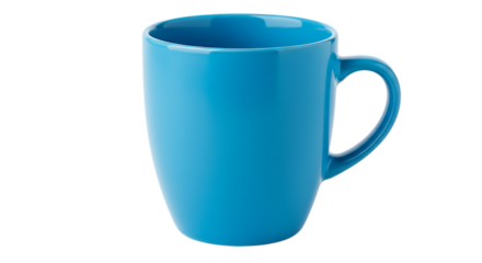 Vibrant Turquoise Coffee Mug Isolated on White Background - Perfect for Beverages and Branding