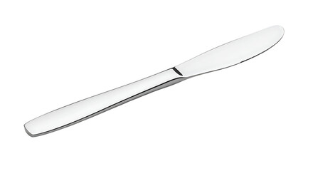 Fototapeta premium Elegant Silverware Knife A Close-Up View of a Sleek and Polished Table Setting Essential