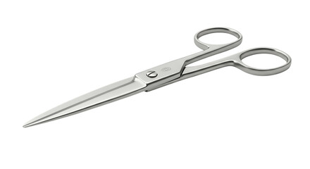 Obraz premium Precision Stainless Steel Surgical and Crafting Scissors Isolated on a Clean White Background for Medical and Hobby Use